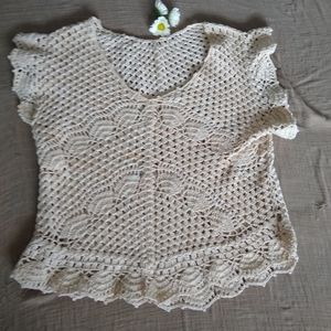 Crotchet crop sweater